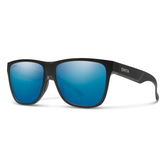 NWT SMITH Lowdown XL 2 Matte Black/Blue ChromaPop Polarized Sunglasses Unisex - Picture 1 of 6